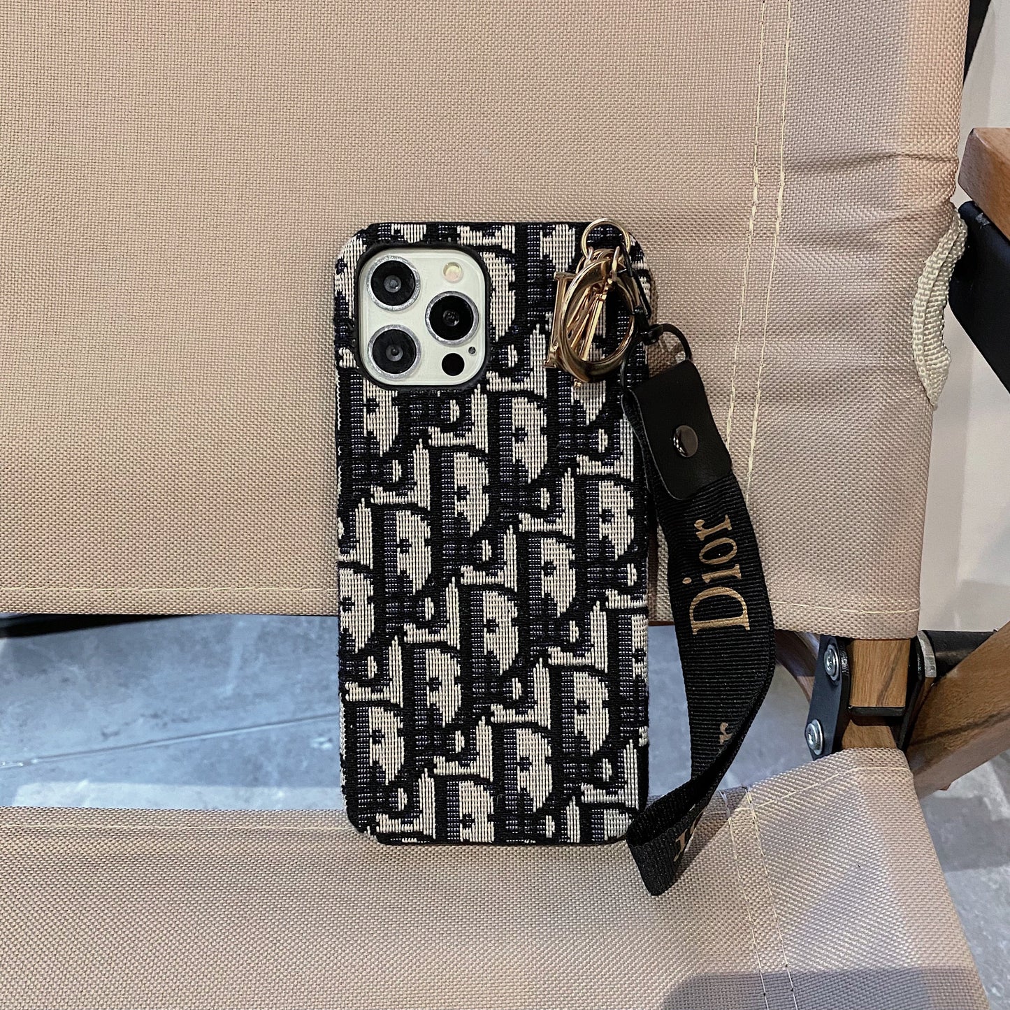 Fashion iPhone Case With Strap Black-GS240315