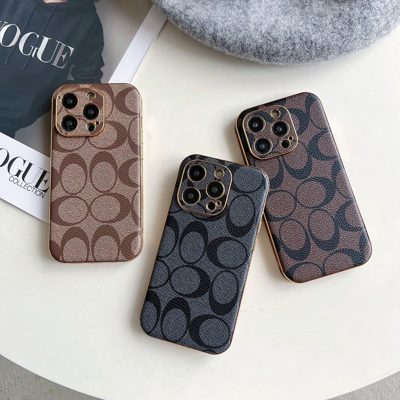 Classic iPhone Case Leather Black -QBK240513