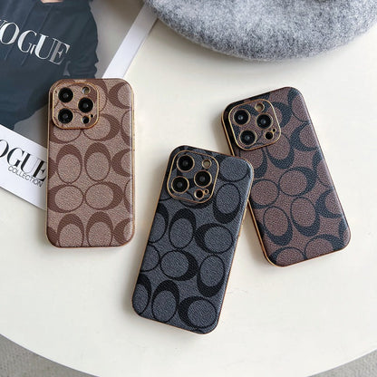 Classic iPhone Case Leather Black -QBK240513