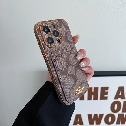 Classic iPhone Case With Card Holder Coffee -KB241651
