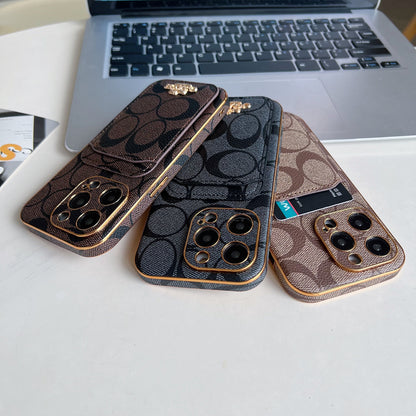 Classic iPhone Case With Card Holder Black -KB241651