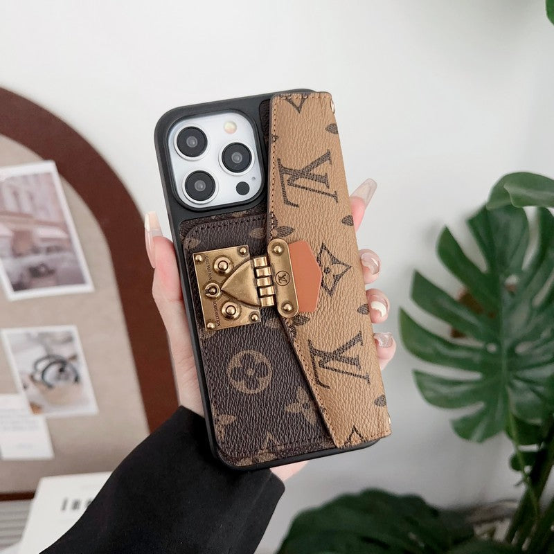 Luxury Card Holder Chain iPhone Case