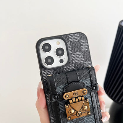 Luxury Black & White Crossbody Chain iPhone Case