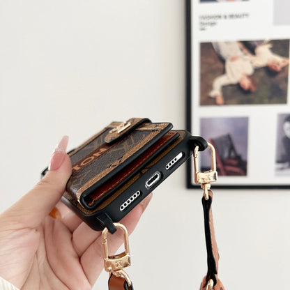 Luxury Card Bag Chain Black & White iPhone Case