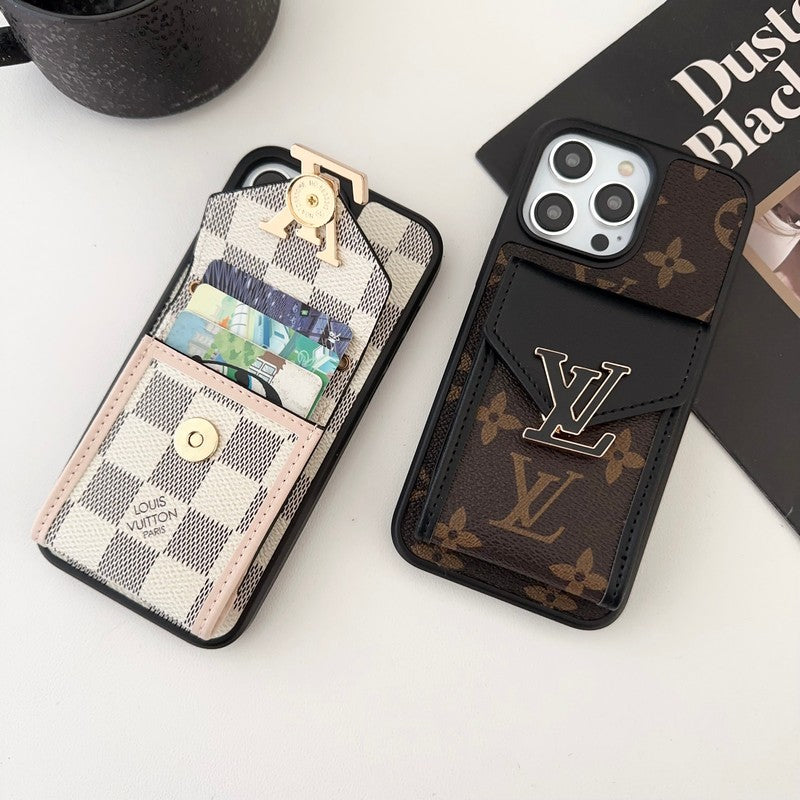Luxury Card Bag Five Color Chain iPhone Case