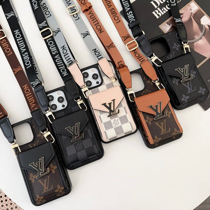 Luxury Card Bag Five Color Chain iPhone Case