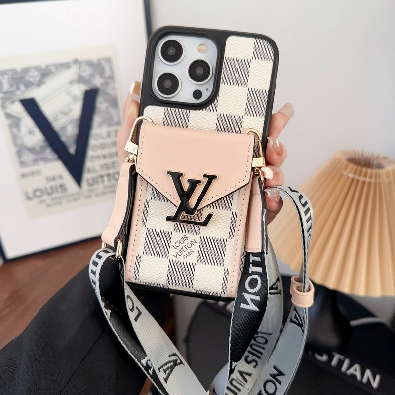 Luxury Card Bag Five Color Chain iPhone Case