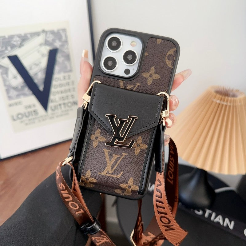 Luxury Card Bag Five Color Chain iPhone Case