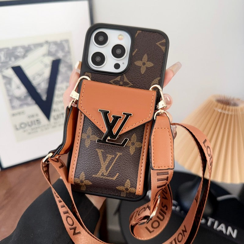 Luxury Card Bag Five Color Chain iPhone Case