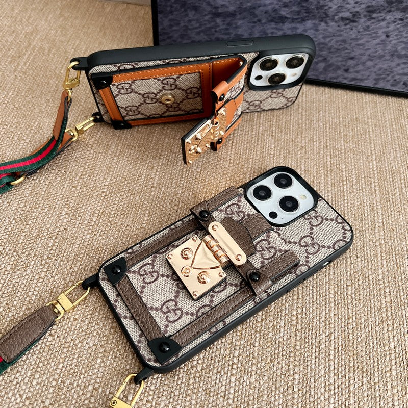Premium Card Bag Chain Classic iPhone Case