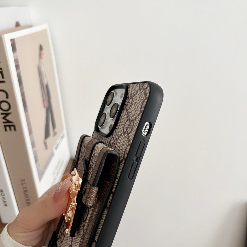 Premium Card Bag Chain Classic iPhone Case
