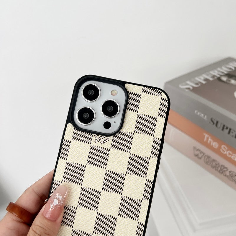 Luxury Black & White Crossbody iPhone Case