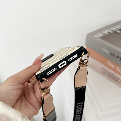 Luxury Brown Crossbody iPhone Case