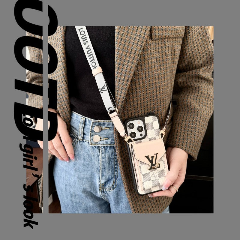 Luxury Card Bag Five Color Chain iPhone Case