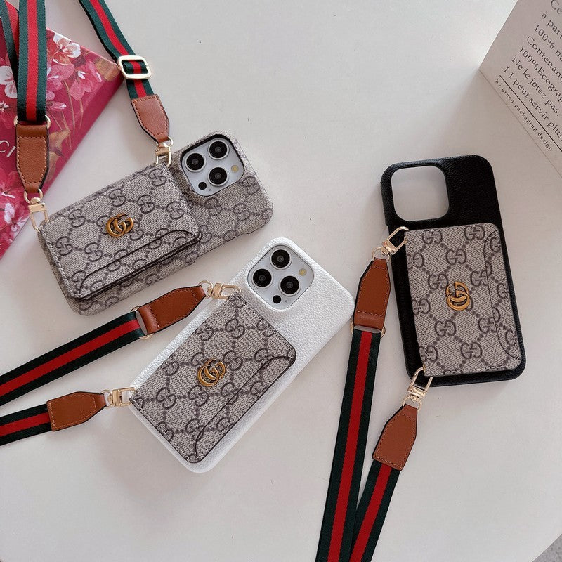Premium Card Bag Crossbody Classic iPhone Case