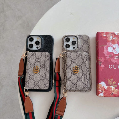 Premium Card Bag Crossbody Classic iPhone Case
