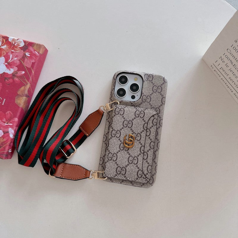 Premium Card Bag Crossbody Classic iPhone Case