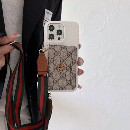 Premium Card Bag Crossbody Classic iPhone Case