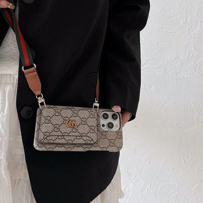 Premium Card Bag Crossbody Classic iPhone Case