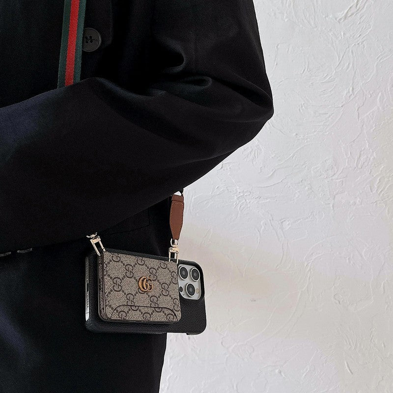 Premium Card Bag Crossbody Classic iPhone Case