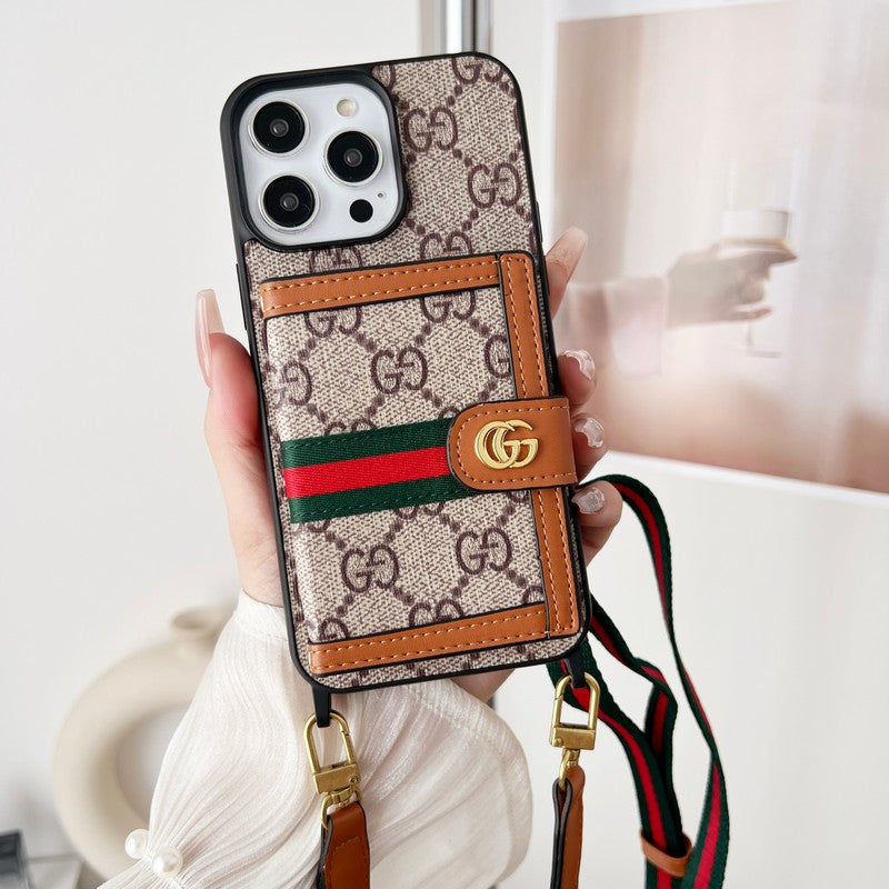 Premium Card Bag Chain Classic iPhone Case