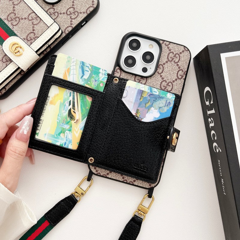 Premium Card Bag Chain Classic iPhone Case