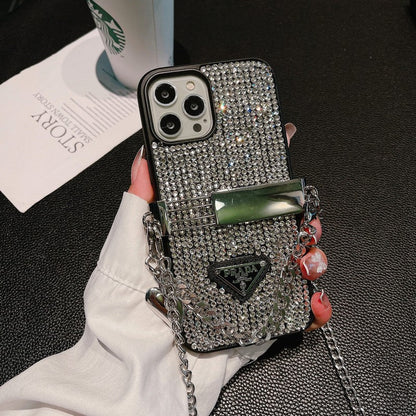 Luxury Diamond Crossbody Chain iPhone Case