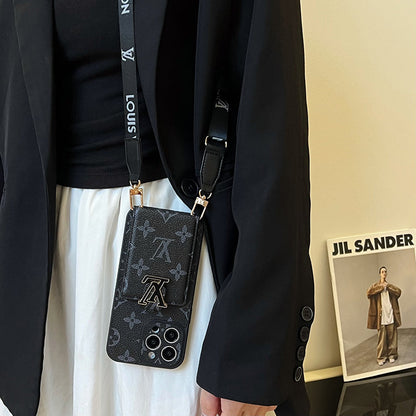 Luxury Card Bag Chain Black iPhone Case
