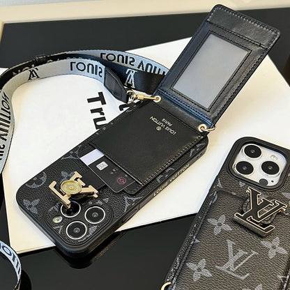 Luxury Card Bag Chain Black iPhone Case