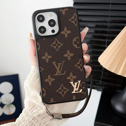 Luxury Classic Brown Hand Chain iPhone Case