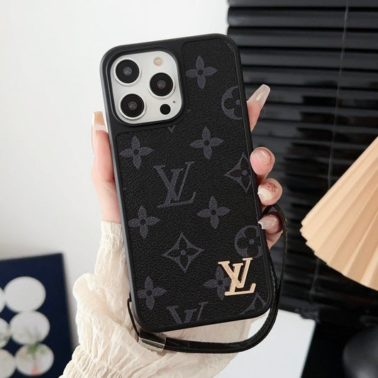 Luxury Black & White Hand Chain iPhone Case