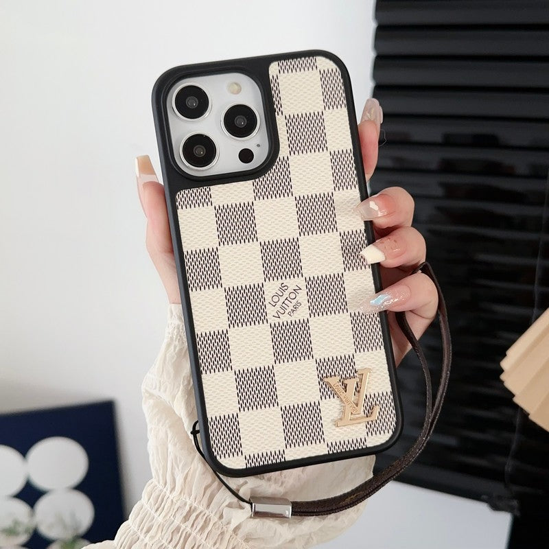 Luxury Black & White Hand Chain iPhone Case