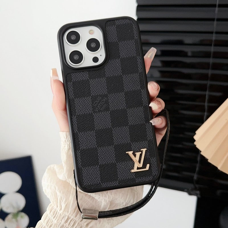 Luxury Black & White Hand Chain iPhone Case