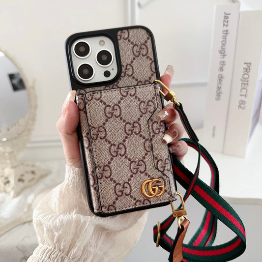 Premium Side Card Bag Crossbody iPhone Case