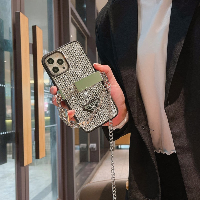 Luxury Diamond Crossbody Chain iPhone Case