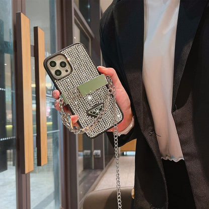 Luxury Diamond Crossbody Chain iPhone Case