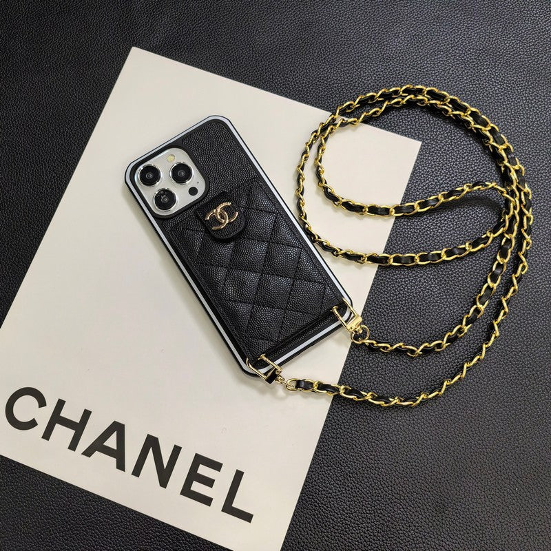 Elegant Crossbody Leather iPhone Case