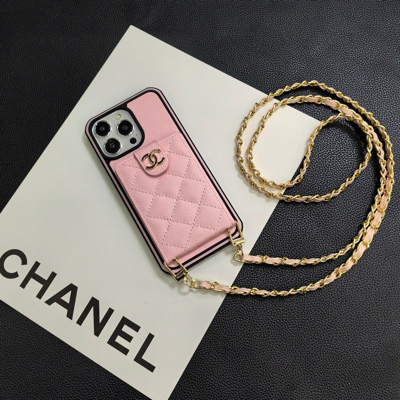 Elegant Crossbody Leather iPhone Case