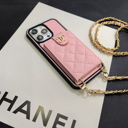 Elegant Crossbody Leather iPhone Case