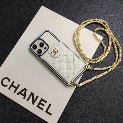 Elegant Crossbody Leather iPhone Case