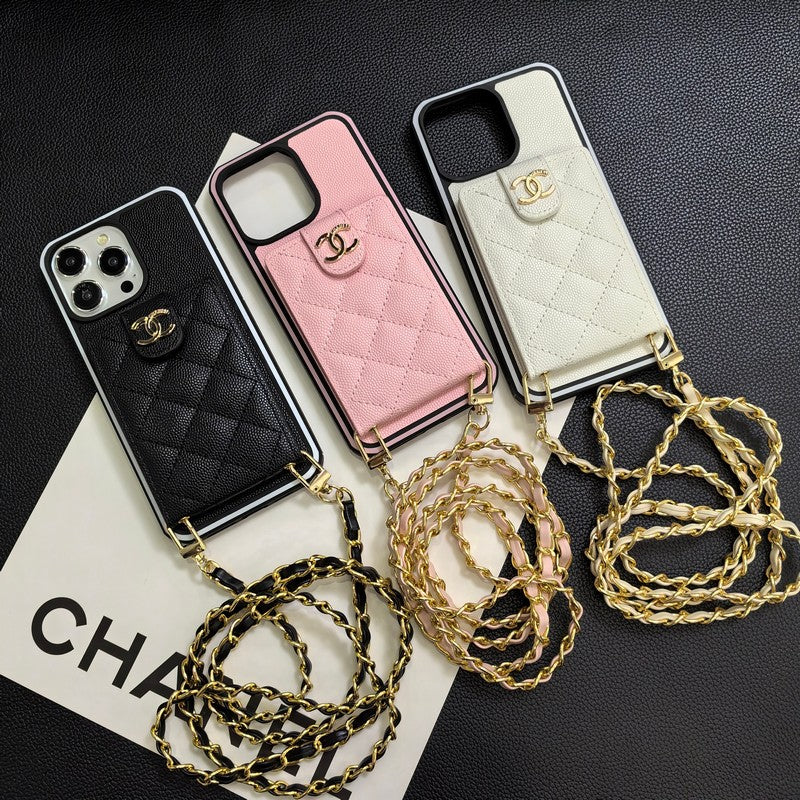 Elegant Crossbody Leather iPhone Case
