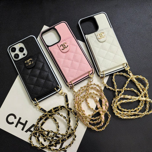 Elegant Crossbody Leather iPhone Case
