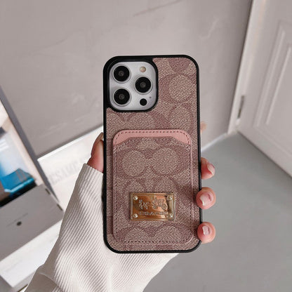 Classic Card Bag Leather iPhone Case