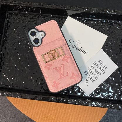 Luxury Card Bag Gold Logo iPhone Case