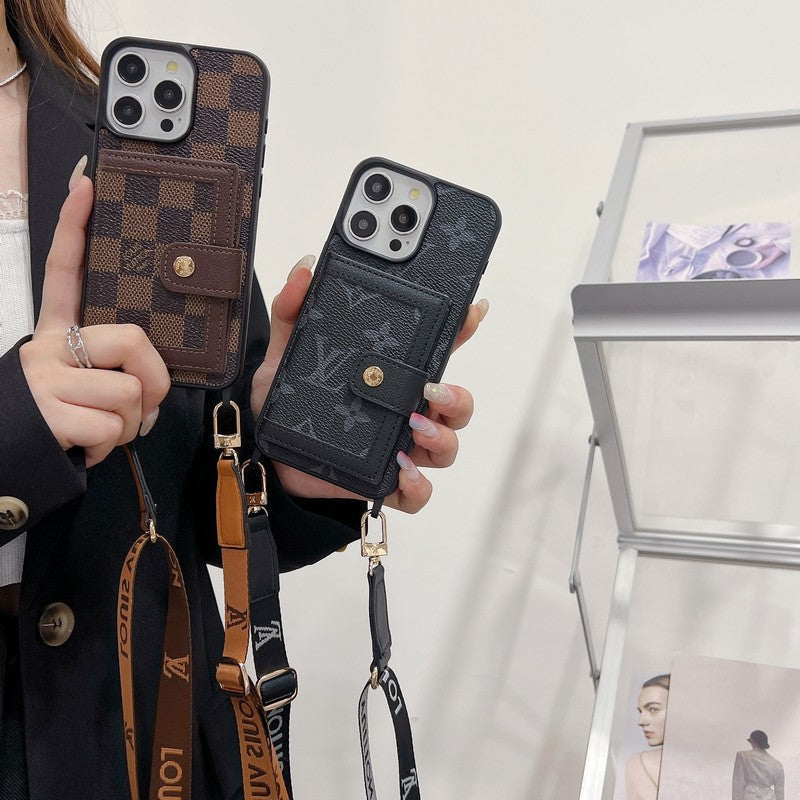 Luxury Card Bag Crossboday iPhone Case