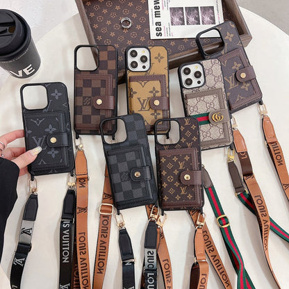 Luxury Card Bag Crossboday iPhone Case
