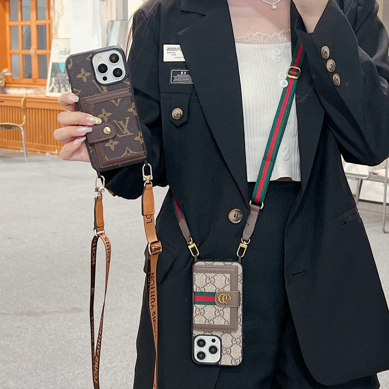 Premium Card Bag Crossbody iPhone Case