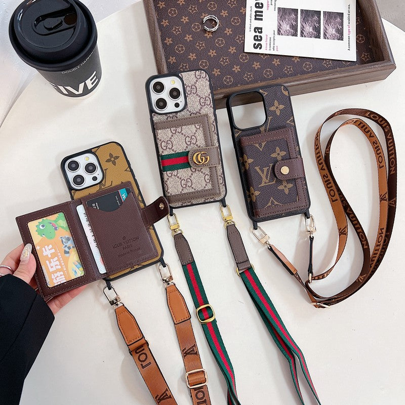 Luxury Card Bag Crossboday iPhone Case