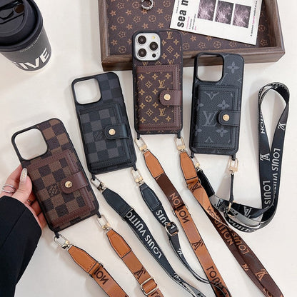 Luxury Card Bag Crossboday iPhone Case