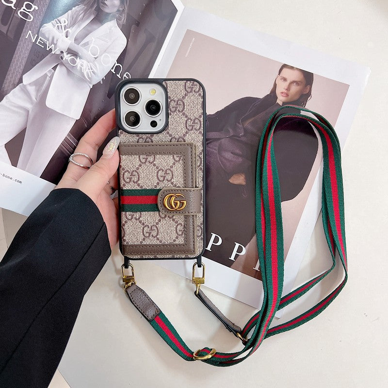 Premium Card Bag Crossbody iPhone Case